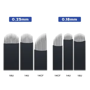 Extrem dünne 0,18 MM Nano Klingen Microb lading Nadeln Permanent Make-up Augenbrauen Tattoo Micro blade 3D Stickerei Auge Nanone edles