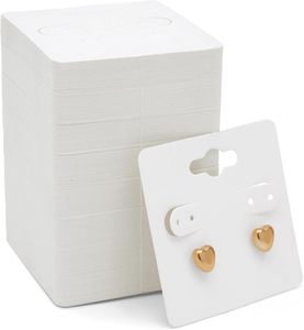 White <strong>Hanging</strong> Earring Cards <strong>for</strong> Selling Display Packaging Storage Durable and Sturdy Paper Material Jewelry Holders - Product Image 1