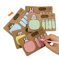 Bloc-notes auto-adhésif de dessin animé créatif 7*6.8cm coloré petite tasse chat Notes autocollantes personnalisable peut déchirer papeterie OUV