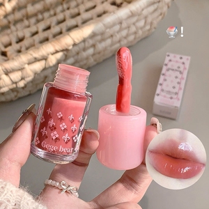 Gloss à lèvres transparent scintillant Gege Bear, hydratation nourrissante, brillance intense, effet repulpant, teinte hydratante, glaçage aqueux pour les lèvres - Product Image 3