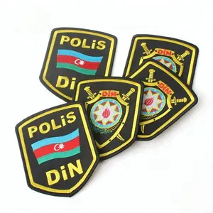 Embroidered Maker Design Custom Own Name Logo Garment Embroidery Labels Patches for Uniform