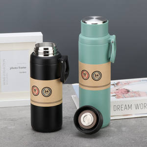 Nouvelle gourde isotherme à double paroi avec embout en silicone à ventouse, sans BPA, à large ouverture - Product Image 4