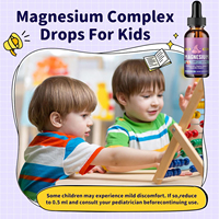 Gotas de Complejo de Magnesio para Niños OEM con L-Teanina, Omega-3, Vitamina B6 y D, Suplemento Dietético Líquido, Marca Privada
