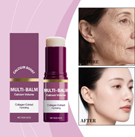 Stick Baume Multi-Usages à l'Aloe Vera et au Collagène, Hydratant Anti-Rides pour le Visage et les Yeux