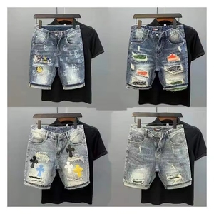 Short en <span class=keywords><strong>jean</strong></span> <span class=keywords><strong>noir</strong></span> <span class=keywords><strong>slim</strong></span> pour <span class=keywords><strong>homme</strong></span>, imprimé, élastique, déchiré, style hip-hop punk, <span class=keywords><strong>jean</strong></span> <span class=keywords><strong>troué</strong></span>, formel, été, respirant - Product Image 4