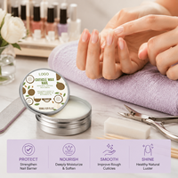 Cire pour cuticules nourrissante, protectrice et réparatrice, texture personnalisée, OEM, végane, au karité, noix de coco et amande, pour adoucir et restaurer, en vrac, faible MOQ
