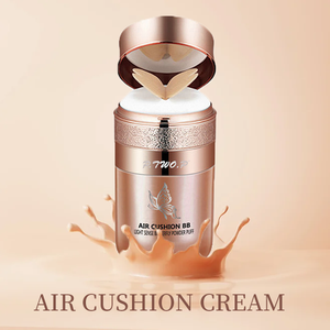 P.TWO.P Corrector Profesional y Blanqueador de 2 Colores con Borla de Mariposa en Cojín de Aire, Base de Maquillaje Natural Nude y BB Cream - Product Image 2