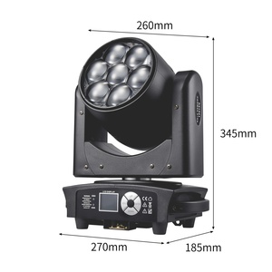 Nueva Llegada, Cabeza Móvil LED Mini Bee Eye RGBW de 7x40W, Iluminación Wash/Zoom, DMX512, Ra95, 21000lm, 6000K, Luz Diurna, para Iglesia, Pista de Baile - Product Image 3