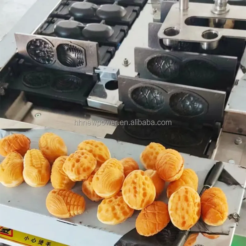 Pemanas Gas otomatis Kaisar Korea Selatan Puff Walnut Moshi Manju Custard membuat cetakan ikan deliinjoo mesin Taiyaki