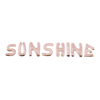 Bouée gonflable Sunshine en forme de lettre unique pour décorations de fête, lettres flottantes alphabet, radeaux gonflables - PVC écologique