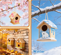 Kit de maisonnette pour oiseaux en bois personnalisé, kits de construction de nichoirs en bois DIY, kits de peinture artistique pour enfants, construire et peindre