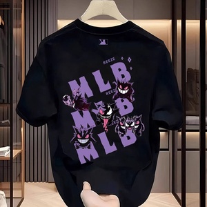 สไตล์อเมริกันอินเทรนด์แบรนด์แขนสั้นผ้าฝ้ายแท้ระบายอากาศได้ดีทรงหลวมวินเทจลิตเติ้ลมอนสเตอร์นิชการ์ตูนเสื้อยืดฤดูร้อน - Product Image 3