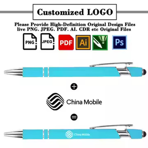 热销批发促销商务礼品新款圆珠笔触控笔软屏手写笔二合一带定制徽标金属圆珠笔 - Product Image 2