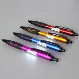 Multifunction Sports Plastic <b>Ball</b> Pen 1.0mm Black <b>LED</b> Light Novelty for for Promotional Business Gifts - Product Image 1