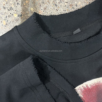 T-shirt surdimensionné Y2K imprimé numérique à l'avant T-shirt personnalisé imprimé réfléchissant 100% coton Boxy T-shirts pour hommes