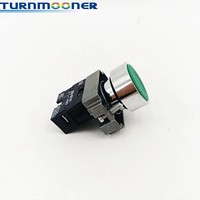 Interrupteur à bouton-poussoir en métal de 22 mm à tête champignon avec voyant LED de contrôle 6V 12V, indicateur de position momentanée ou à enclenchement 1NO1NC Turnmooner