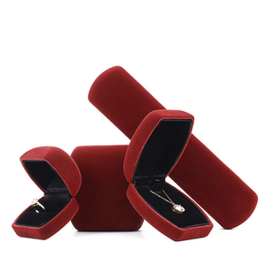 Пользовательский логотип модный стиль Роскошная красная упаковка для ювелирных изделий Подарочная коробка набор для хранения упаковочная коробка для ювелирных изделий - Product Image 1