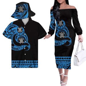Coppia <span class=keywords><strong>vestito</strong></span> <span class=keywords><strong>da</strong></span> donna abiti bianchi stampa sublimazione cappelli <span class=keywords><strong>da</strong></span> <span class=keywords><strong>pescatore</strong></span> Samoan tribale Casual autunno abiti <span class=keywords><strong>da</strong></span> ufficio abbinano camicia <span class=keywords><strong>da</strong></span> uomo Oem - Product Image 2