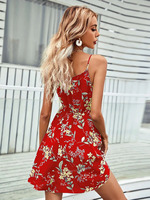 Robe Courte Élégante Sans Manches à Taille Empire Florale, Coupe Crayon Décontractée et Respirante pour Femme – Nouvelle Collection Été 2024 (ODM/OEM)