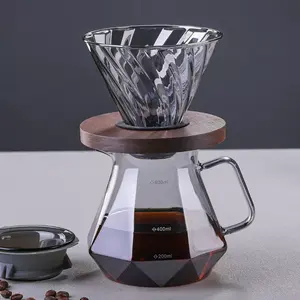 Máquina de café expreso italiana de cristal, 6 tazas, 400ml, 600ml, V 60