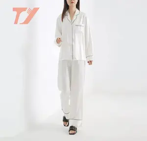 На заказ, высокое качество, оптовая продажа, популярные пижамы из 100% шелка 16 мм, женская одежда для сна, пижамы из 100 шелка премиум-класса