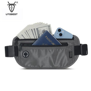 حقيبة خصر نايلون مضادة للسرقة مع سحاب إغلاق مضادة للماء لتخزين الهواتف المحمولة للسفر الرياضي لبطاقة جواز سفر أمازون - Product Image 1