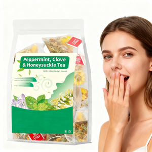 Thé aux herbes à la menthe poivrée au goût naturel, thé à la menthe poivrée, au clou de girofle et au chèvrefeuille, thé aux herbes sain pour une haleine fraîche - Product Image 1