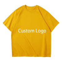 Camiseta de algodón puro de 280 g/m², gruesa, para uso diario, estilo urbano, holgada, con logo personalizado, básica.