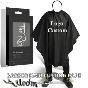 Cape de barbier professionnelle Oerjia BC01 en polyester pongé, résistante aux taches d'eau, tablier de salon pour la coupe de cheveux et la barbe - Product Image 2