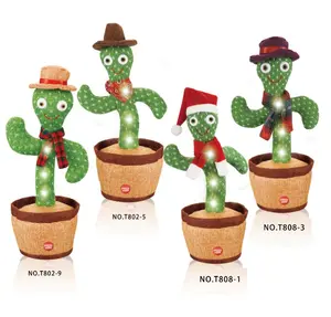 Talking Cactus Bailarin Educational Kids Room Decoration AAA Battery Music Funny Singing Dancing Cactus Plush Toy for Children