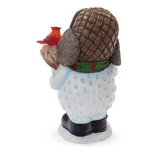 Polyresin/resina de Navidad muñeco de nieve con LED brillante <span class=keywords><strong>Cardenal</strong></span> Luz de vacaciones - Product Image 2