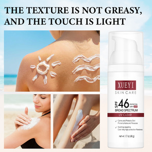 Protector <span class=keywords><strong>Solar</strong></span> con Color Transparente, Personalizado, con Etiqueta Privada, UVA UVB SPF 46, Resistente al Agua, para <span class=keywords><strong>Piel</strong></span> <span class=keywords><strong>Grasa</strong></span>, Humectante Corporal Orgánico - Product Image 2