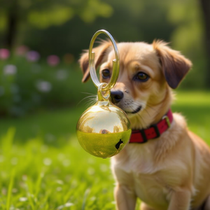 Cloche en métal pour animaux de compagnie avec attache en forme d'anneau, couleur or, petite taille - Product Image 3