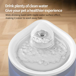Lovely <b>Dogs</b> Pet <b>Water</b> <b>Dispenser</b> USB Plug-In 2.5L Large Capacity Anti-Dry Burning Filter Floating Hair Removal Plastic - Product Image 3