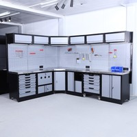 6 unités d'atelier de garage modulaires, établi, armoire à outils, coffre à outils en acier, certifié CE, capacité de charge de 600 kg