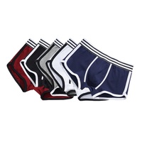 2906A Caleçons Boxers en Coton pour Homme, Couleur Unie, Taille Mi-Haute, Respirants, Idéaux pour l'Été