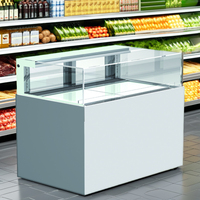 Vitrine chauffante de refroidissement de ventilateur de refroidisseur d'affichage de nourriture chaude d'acier inoxydable commercial pour l'affichage de gâteau et de verre