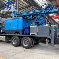 Foreuse hydraulique diesel montée sur camion pour puits d'eau de 1000 m, machine de forage de puits profonds pour l'exploitation des eaux souterraines profondes