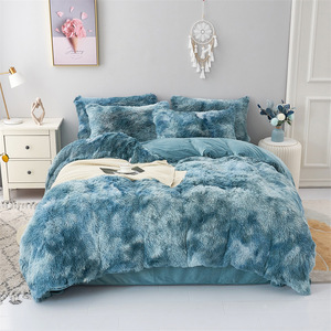 European American Style Velvet Bedding <strong>Set</strong> <strong>King</strong> <strong>Size</strong> Luxury Fluffy Warm Winter Duvet Cover with <strong>Comforter</strong> Heavyweight - Product Image 5