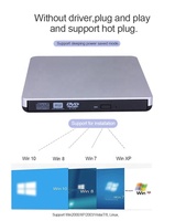Unidad de Grabación y Reproducción de CD/DVD Externa USB 3.0 para Computadora Portátil, de Escritorio, Windows, Mac, PC