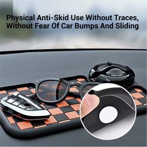 Alfombrilla antideslizante para salpicadero resistente al desgaste con placa de número de estacionamiento, soporte giratorio para teléfono de coche con almohadilla antideslizante multifuncional - Product Image 5