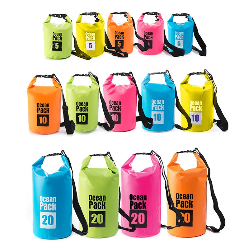 wholesale 2L/3L/5L/10L/15L/20L/30L 5 litler waterproof dry with plastic bag for camping