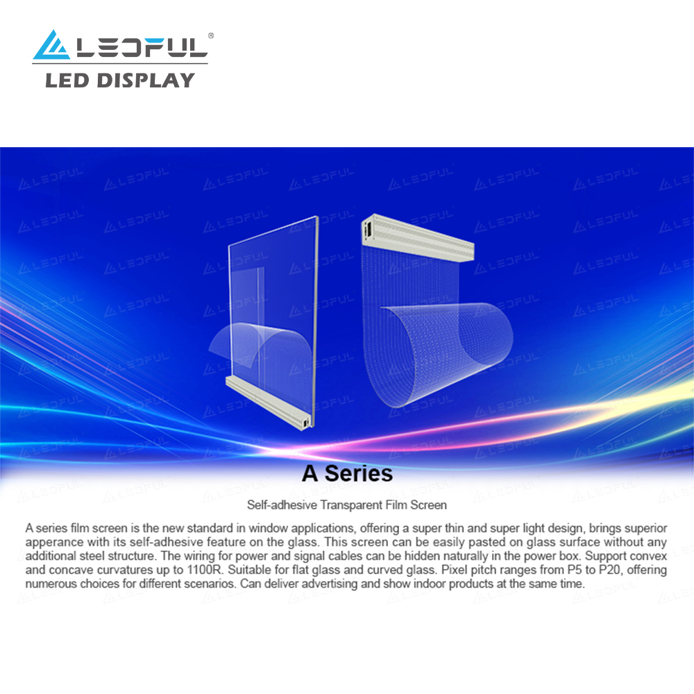 led glass display film