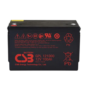 CSBバッテリーGPL121000 <span class=keywords><strong>12V</strong></span> 100Ah VRLA密封鉛蓄電池メンテナンス無料DC電源パネル再生可能エネルギー用途 - Product Image 6