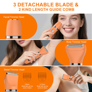 Épilateur électrique 3 en 1 pour femmes, étanche, avec écran numérique, base détachable et plusieurs têtes - Product Image 2