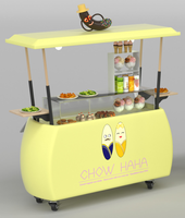 Chariot de pression Mobile pour faire de la glace, 10 pouces, avec présentoir et congélateur