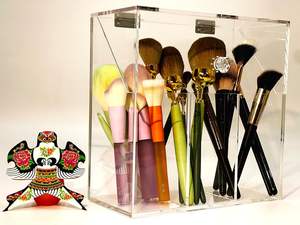 Organisateur de maquillage en acrylique, boîte de rangement transparente pour pinceaux cosmétiques, boîte de présentation - Product Image 4