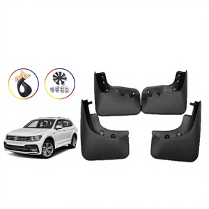 FOR Volkswagen Tiguan L Pro R-Line Car <b>Mud</b> <b>Flaps</b> Black Plastic Tire Guards 2010-2018 Fitment - Product Image 5