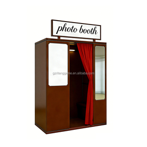 Cabina <span class=keywords><strong>de</strong></span> Fotos Retro <span class=keywords><strong>de</strong></span> Madera con Logotipo Personalizado para Eventos, Máquina <span class=keywords><strong>de</strong></span> Selfies DSLR - Product Image 3