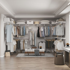 Sistemas y organizadores de armario de dormitorio de metal al por mayor estantería de alambre armario de pared estantes de almacenamiento Organizadores de armario colgantes - Product Image 5